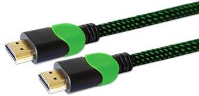 Juhe Savio GCL-03 HDMI A male, HDMI A male, 1.8 m, must v./roheline v.