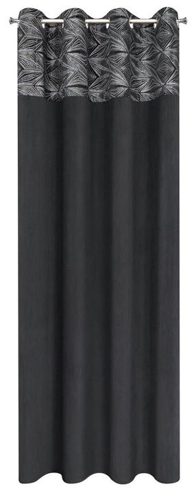 Nakts aizkari ZKYJ-01, sudraba krās./melna krās., 140 cm x 250 cm