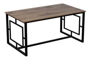 Stalas Kalune Design Alin, juoda sp./riešuto sp., 160 cm x 90 cm x 76 cm