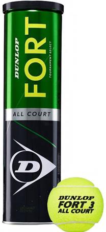 Teniso kamuoliukų rinkinys Dunlop Fort All Court Tournament Select, žalia sp., 4 vnt.