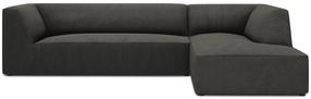 Kampinė sofa Micadoni Home Ruby 4 Seats, tamsiai pilka sp., dešininė, 273 x 180 cm x 69 cm