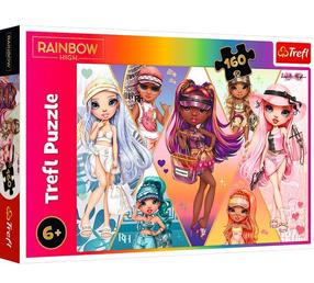Пазл Trefl Happy Friends Rainbow High 15415, 27.8 см x 41 см, 160 шт., многоцветный