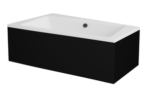 Ванна, свободно устанавливаемая Besco Infinity, 100 см x 160 см x 55.5 см, левосторонняя, черный цв.