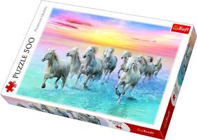 Dėlionė Trefl White horses 37289, 48 cm x 34 cm, 500 vnt., balta sp.