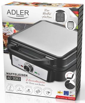 Vahvliküpsetaja Adler AD 3083, 1800 W