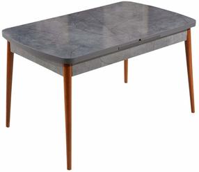Valgomojo stalas išskleidžiamas Kalune Design Aris, antracito sp./riešuto sp., 132 - 170 cm x 76.5 cm x 79 cm