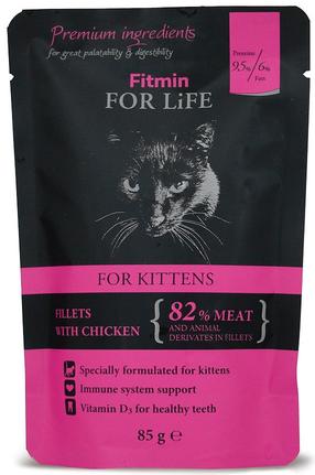 Kassi märgtoit Fitmin FFL Fillets With Chicken, kanaliha, 0.085 kg