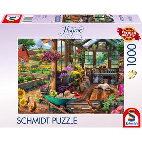 Dėlionė Schmidt Jeff Haynie Garden House 58632, 49.3 cm x 69.3 cm, 1000 vnt., įvairių spalvų