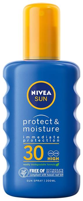 Спрей для ухода за загаром Nivea Sun Protect & Moisture SPF30, 200 мл