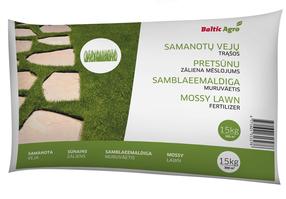 Mēslojums sūnu zālieniem Baltic Agro, granulēts, 15 kg