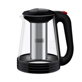 Tējkanna ar sietiņu Bollire BR3406, 1.5 l, caurspīdīga krās./melna krās.