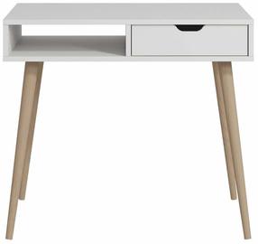 Письменный стол с ящиками Kalune Design Offer 382NRC1410, 60 см x 90 см, 80 см, дубовый цв./белый цв.