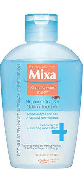 Kosmētikas noņemšanas līdzeklis Mixa Optimal Tolerance Bi - Phase Cleanser, 125 ml