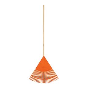 Lapu grābeklis vēdekļa Truper EP-26F, ar kātu, 1220 mm, oranža krās.