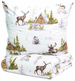 Kalėdinis patalynės užvalkalų komplektas Homla Cloves, baltas, 200 x 220 cm
