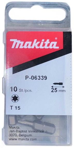 Skrūvgriežu uzgaļu komplekts Makita P-06339, T15, 25 mm