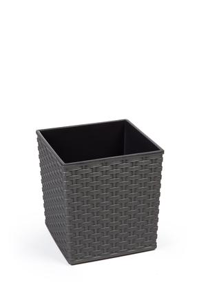Gėlių vazonas Lamela Rattan 596-50, plastikinis, Ø 30 cm, pilka sp.