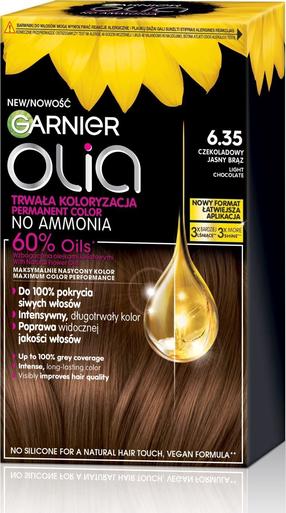 Plaukų dažai Garnier Olia, light chocolate sp., 6.35