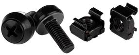 Tvirtinimas StarTech CABSCREWM62B, 12 x 6 mm, 100 vnt., juoda sp.