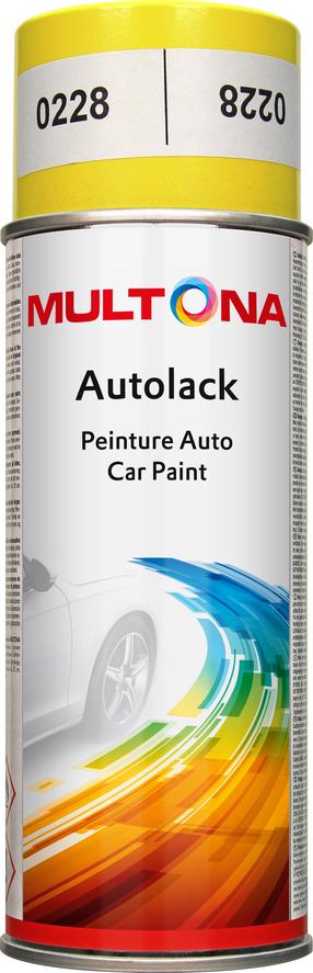 Auto krāsas Multona 228, 0.4 l, dzeltena krās.