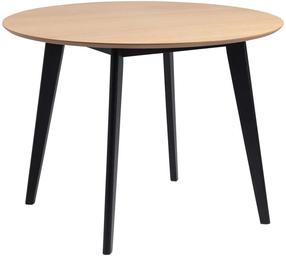 Stalas Roxby 85661, ąžuolo sp./juoda sp., 105 cm x 105 cm x 76 cm