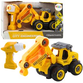 Raadiojuhitav ekskavaator Lean Toys City Engineering, kollane