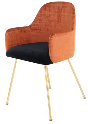 Valgomojo kėdė Kayoom Richard 525 WD3H7, blizgi, ruda sp./aukso sp./juoda sp., 50 cm x 53 cm x 85 cm