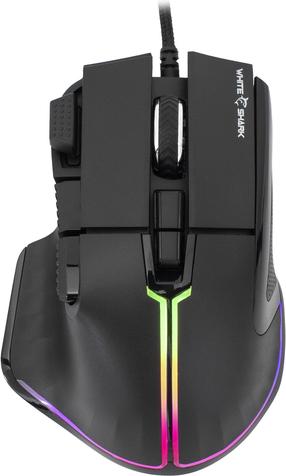 Laidinė žaidimų pelė White Shark Marrok GM-9006, usb / ps/2 laidas, juoda sp.