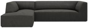 Kampinė sofa Micadoni Home Ruby 4 Seats, tamsiai pilka sp., kairinė, 273 x 180 cm x 69 cm