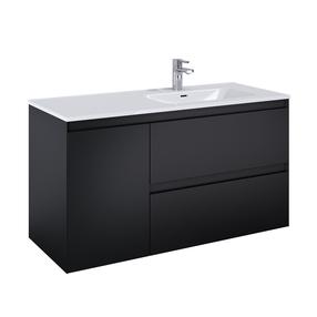 Vonios spintelė po praustuvu Elita Split 120 2DR R Cargo, matinė juoda sp., 45.8 cm x 120 cm x 63.5 cm