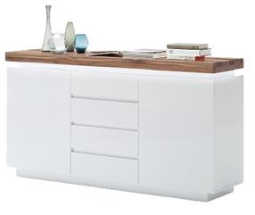Komoda MCakcent Romina 2D/4SZ, balta sp., 81 cm x 150 cm x 40 cm