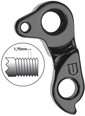 Aizmugurējā pārslēdzēja kronšteins UNION MARWI Marwi GH-251 Rear Derailleur Holder I3614, alumīnijs, melna krās.