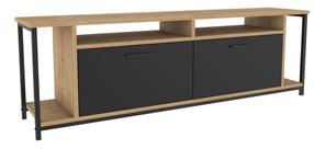 TV galds Kalune Design Omar, ozola krās./melns krās., 35 cm x 160 cm x 50.8 cm