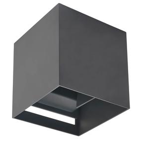 Sieninis lauko šviestuvas LED Line Lite Cube, 6W, G9, IP65, pilka sp., 10 cm x 10 cm