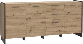 Комод Forte OSTK241-C822, серый цв./коричневатый цв., 86.1 см x 186.5 см x 41.3 см