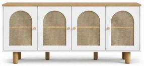 Консольный стол Kalune Design Bohem, дубовый цв./белый цв., 41 см x 180 см x 80 см