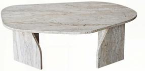 Kavos staliukas Kalune Design Rock, travertine sp., 60 cm x 100 cm x 35 cm