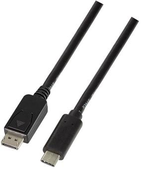 Laidas Logilink USB 3.2 Gen1x1 USB-C To DisplayPort 1.2 Connector USB-C, Displayport, 3 m, juoda sp.