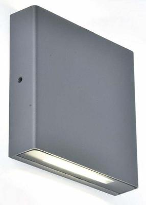 Õue seinavalgusti Lutec Pili, 8.5W, LED, IP54, hall v., 14 cm x 14 cm