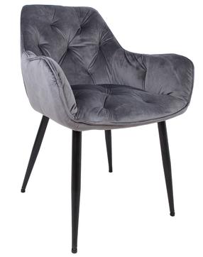 Valgomojo kėdė Home4you Brita 10309, juoda sp./pilka sp., 57 cm x 61 cm x 83 cm