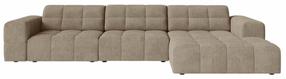Kampinė sofa Cosmopolitan Design Chicago Eden 4, tamsaus smėlio spalva, dešininė, 167 x 294 cm x 78 cm