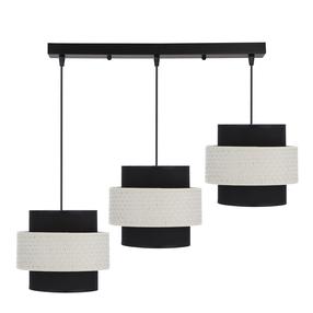 Šviestuvas kabinamas Candellux Lighting Benta, E27, 3 x 40 W, balta sp./juoda sp. / juoda sp., 20 x 17 cm