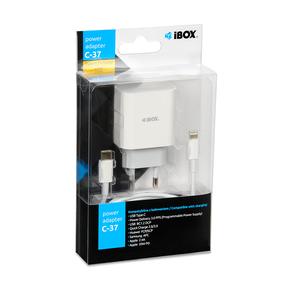 Vads iBOX C-37, USB Type C, 100 cm, balta krās., 20 W