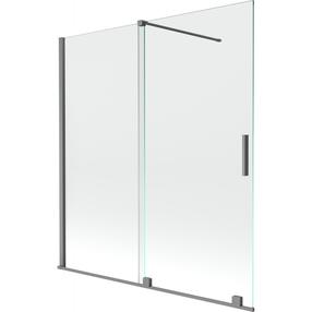 Dušas siena Mexen Velar, 150 cm x 150 cm, caurspīdīga krās./gun metal krās./rūdītais