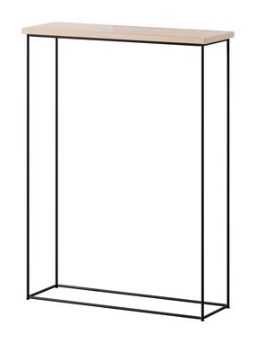 Konsoles galds ADRK Sili, melns krās./sonoma ozola krās., 60 cm x 20 cm x 80 cm