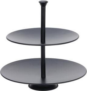 Servēšanas stends Excellent Houseware A12441630, Ø 25 cm, melna krās., nerūsējošais tērauds