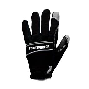 Darbo pirštinės trikotažinės Constructor, suaugusiems, juoda sp./pilka sp., universalios