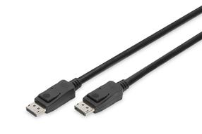 Kabelis Assmann Cable DisplayPort To DisplayPort Displayport, Displayport, 3 m, melna krās.