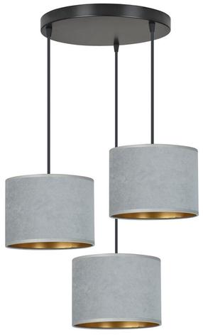 Светильник навесной Emibig Hilde Premium 3 1050/3PREM, E27, 3 x 15 Вт, серый цв. / черный цв., 18 x 16 см