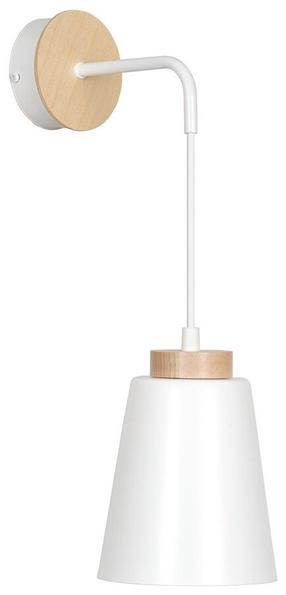 Šviestuvas sieninis Emibig Bolero K1 443/K1, E27, 1 x 15 W, balta sp. / balta sp., 14 x 16 cm
